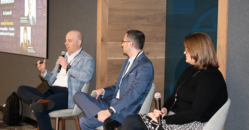 Jeff Rosenthal on panel at Philly Ad Club’s Impact and Innovation AI Summit, November 30, 2023.