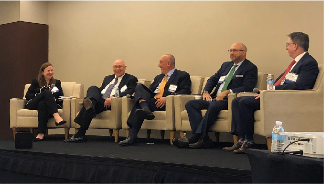 Elaine Scivetti moderates panel at Financing Commercial Real Estate Forum October 17 2018