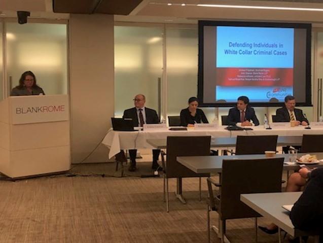 Ariel Glasner (second panelist from right) at D.C. Bar's Defending Individuals in White Collar Criminal Case, February 12, 2019