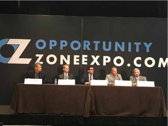 Mike Sanders and panel at 2019 Opportunity Zone Expo New York 080919
