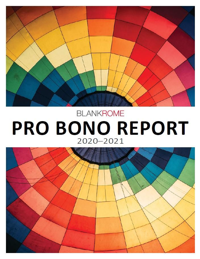 2021 Pro Bono Report Cover