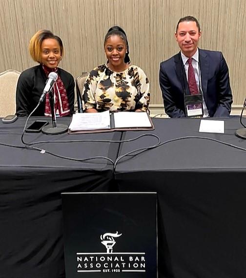 Countess Dudley, Krystal Studavent Ramsey, and Chevazz Brown at the 42nd Annual NBA Mid-Year Conference on March 25, 2022