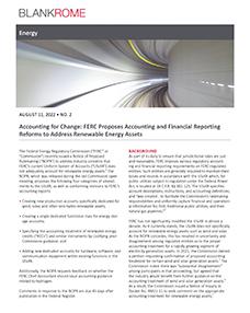 Accounting for Change--FERC Proposes Accounting and Financial Reporting - Energy Alert Thumbnail IMAGE081122
