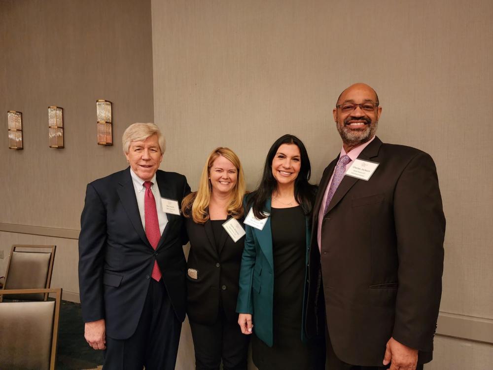 Blank Rome partners Bob Scott, Jayme Butcher, Amy Coles, and professional assistant Charles Jackson attend 2022 Houston Out & Proud Corporate Counsel Award Reception, October 19, 2022.
