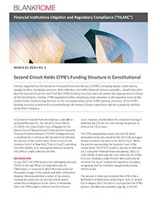 Second Circuit Holds CFPB Funding Structure Is Constitutional_FILARC_Alert Thumbnail Image