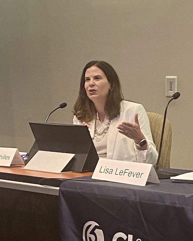 Jennifer Achilles speaks at the 7th Annual Summit for Women Leaders in Financial Services Law, June 13, 2023