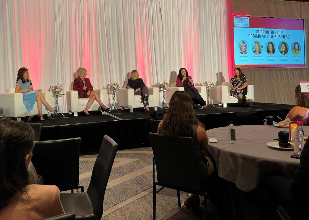 Stacy Phillips and panel at the Los Angeles Business Journal's Women’s Symposium, June 28, 2023.